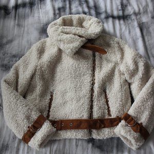 Forever 21 faux shearling moto jacket